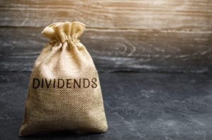 Dividends money bag